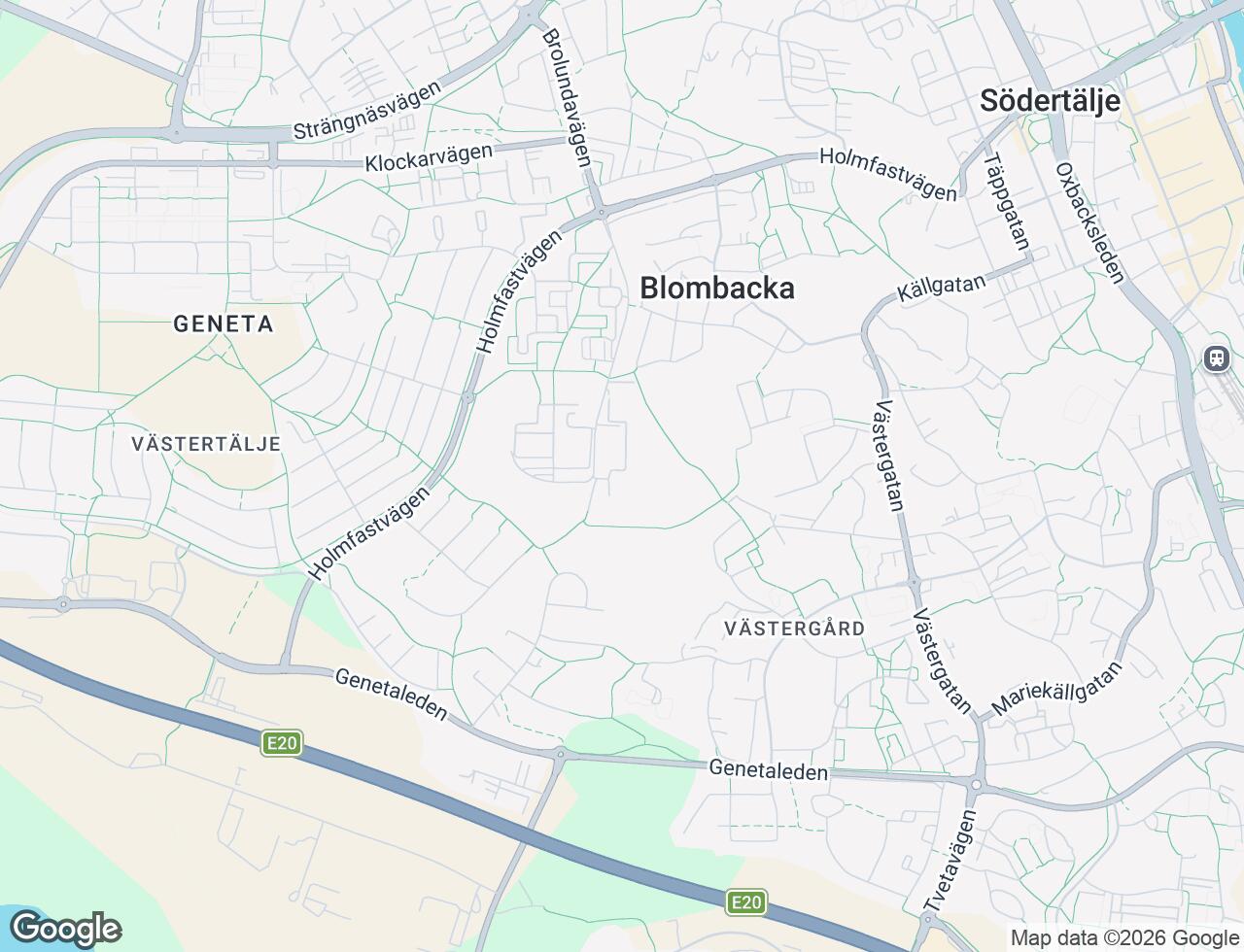 Karta över Myrstigen 20 i 60 Södertälje