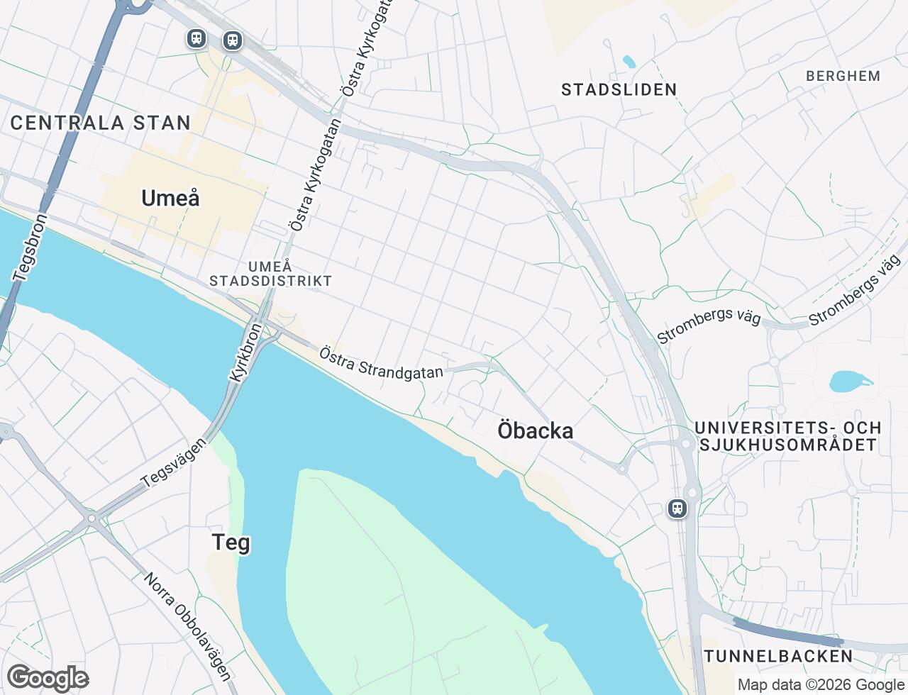 Karta över Storgatan 76 i 33 Umeå