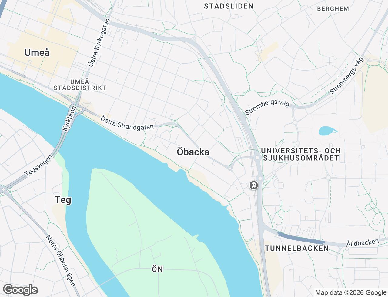 Karta över Storgatan 98 i 33 Umeå