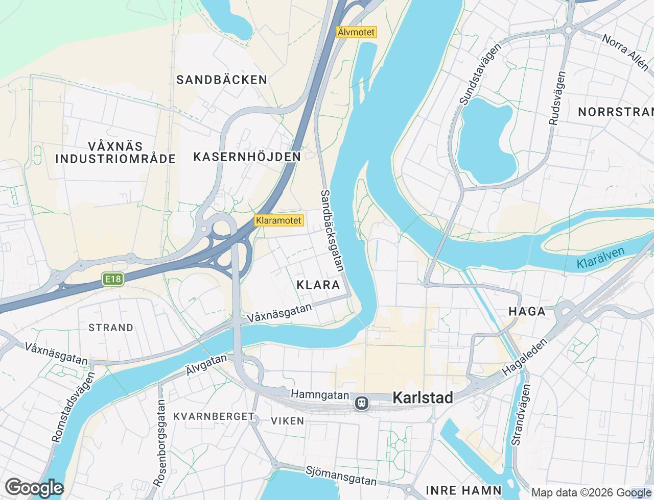 Karta över Norra Klaragatan 2 i 40 Karlstad