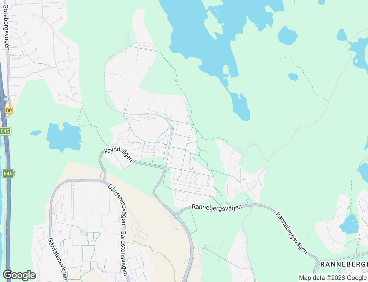 Karta över Senapsgatan 16 i 43 Angered