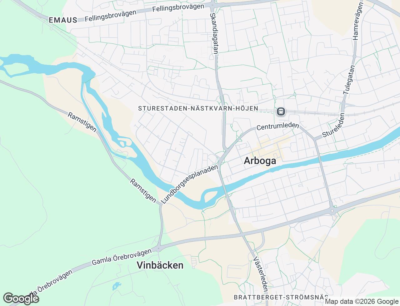 Karta över Lundborgsesplanaden 8A i 34 Arboga