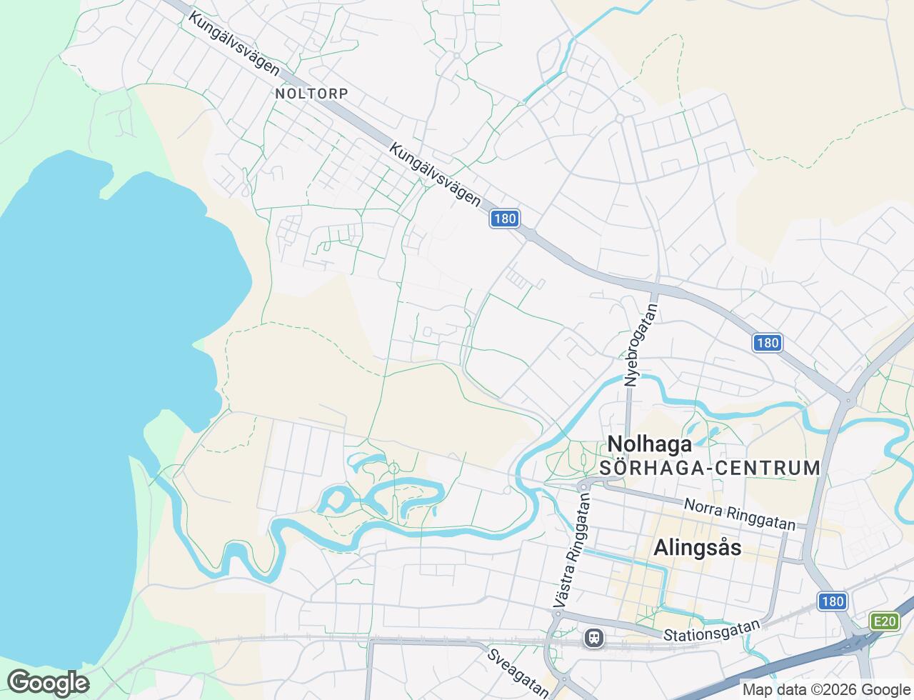 Karta över Lövskogsgatan 9 i 55 Alingsås