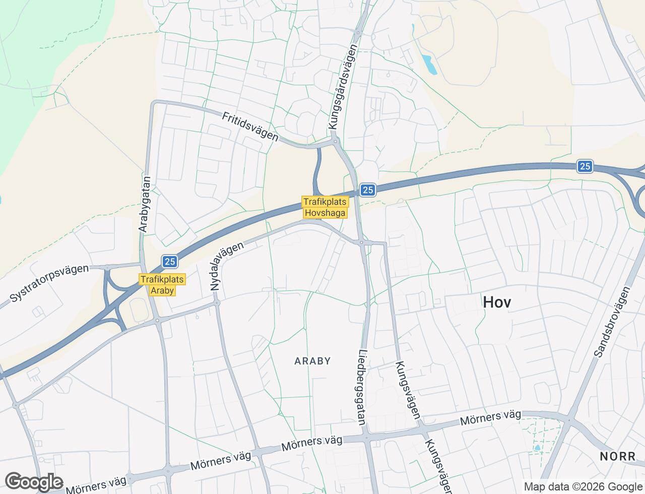 Karta över Nydalavägen 44C i 48 Växjö