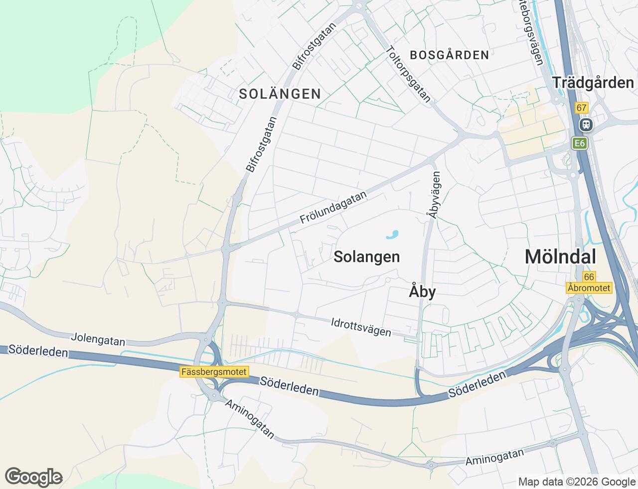 Karta över Åby Allé 19 i 45 Mölndal