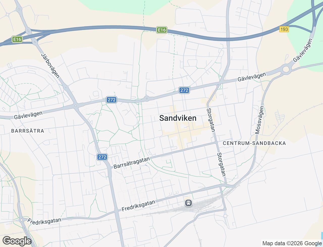 Karta över Torggatan 7B i 39 Sandviken