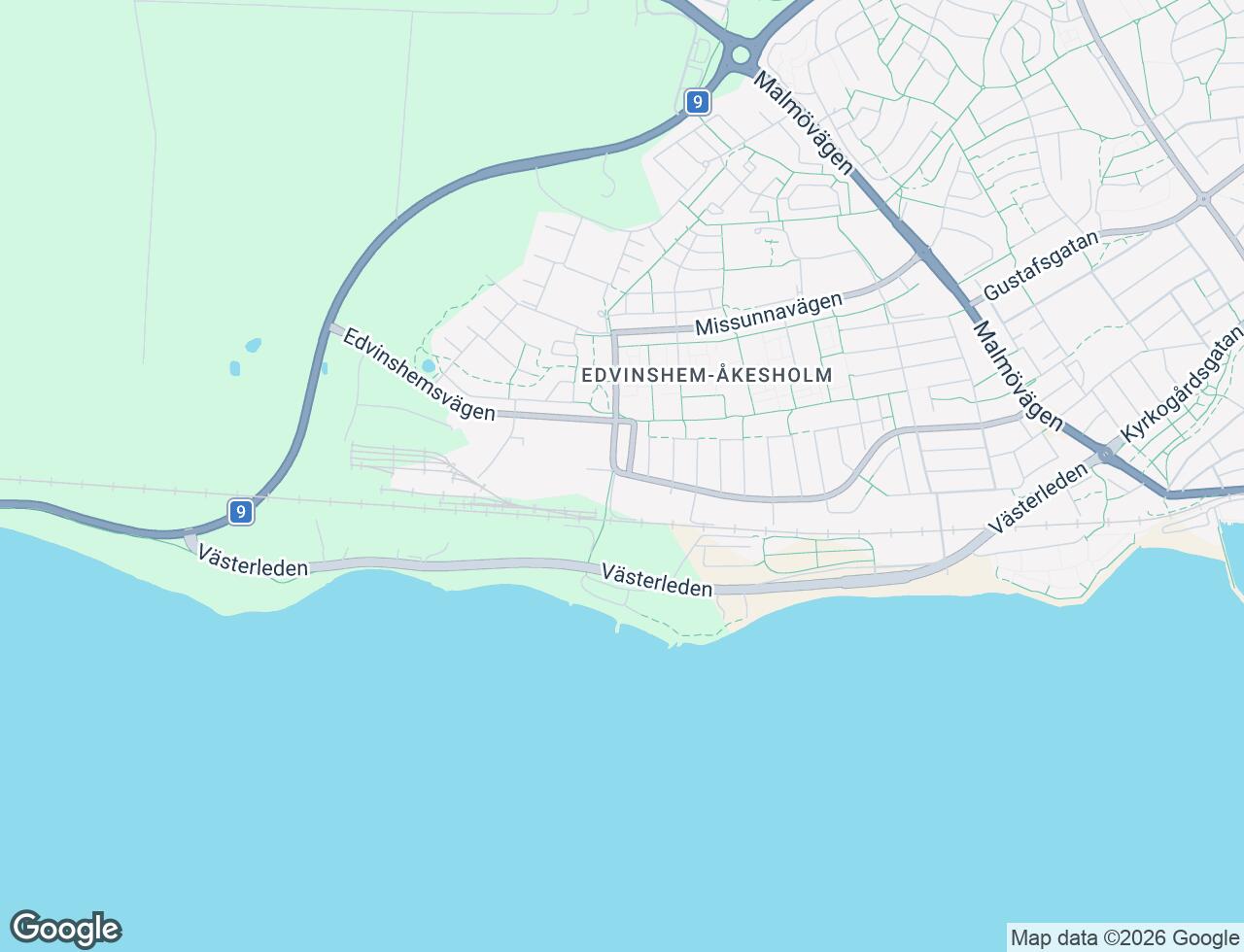 Karta över Erik Dahlbergsgatan 53 i 51 Ystad