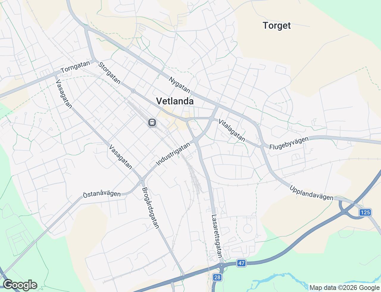 Karta över Älggatan 1C i 40 Vetlanda