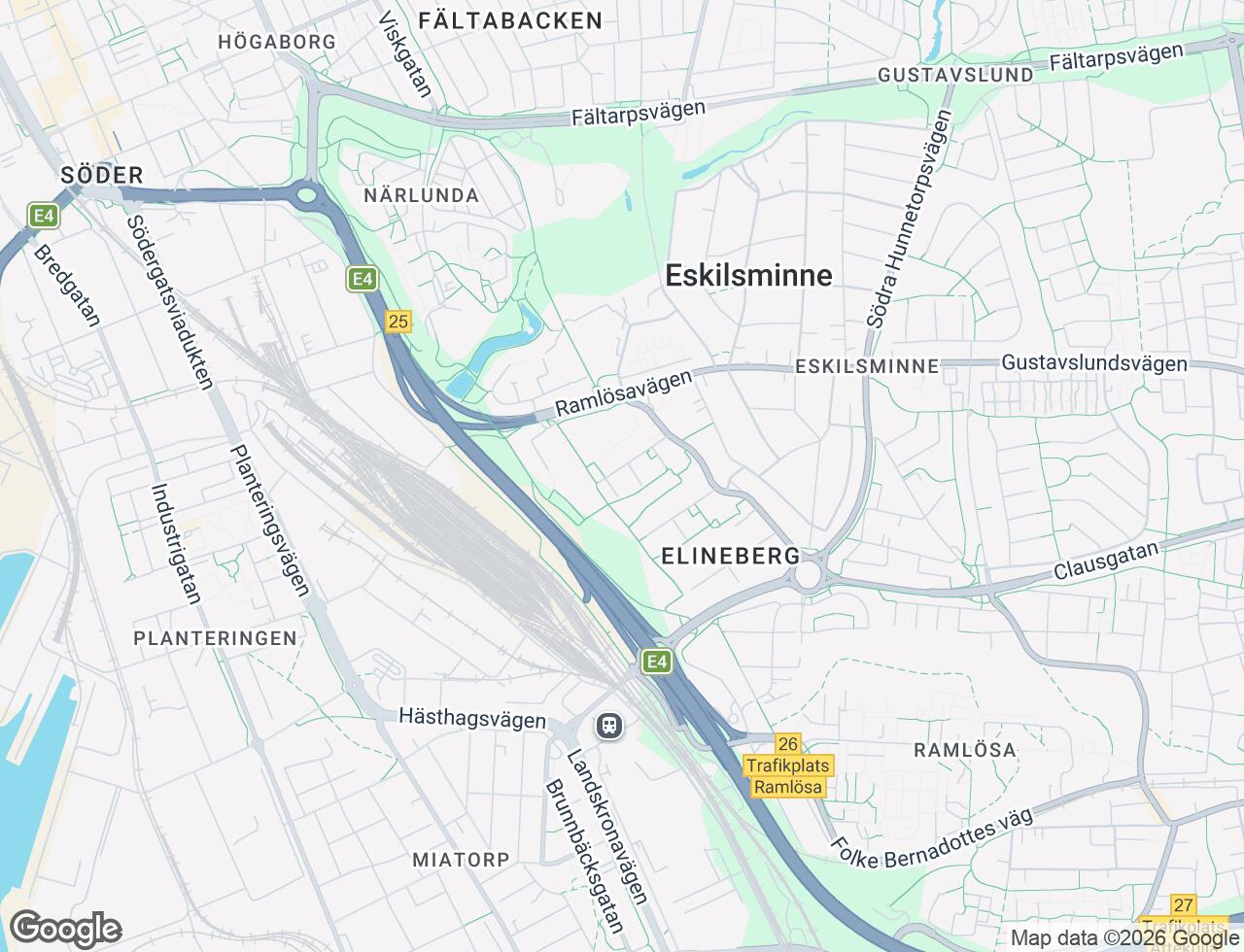 Karta över Luggudegatan 9 i 59 Helsingborg