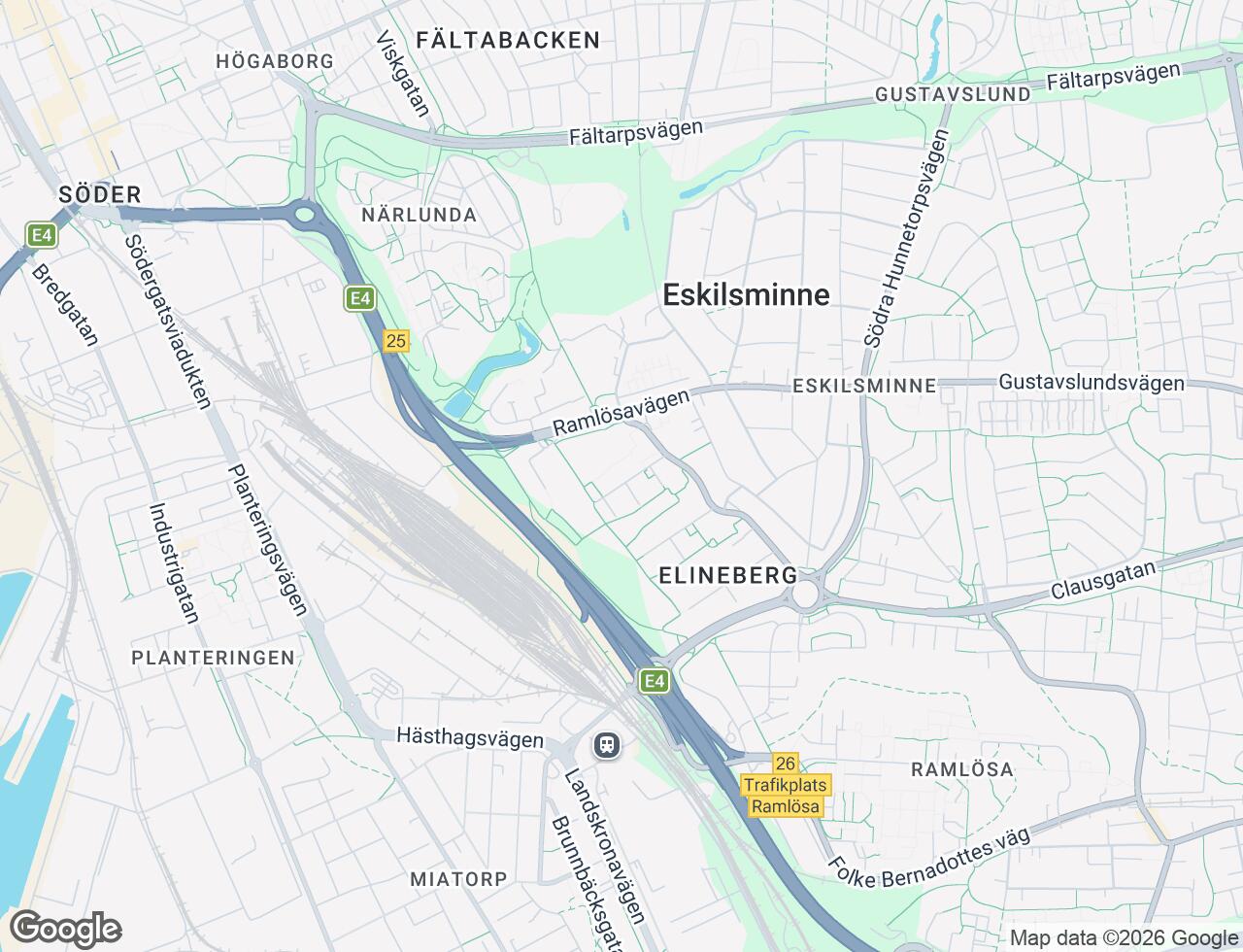 Karta över Luggudegatan 4A i 59 Helsingborg