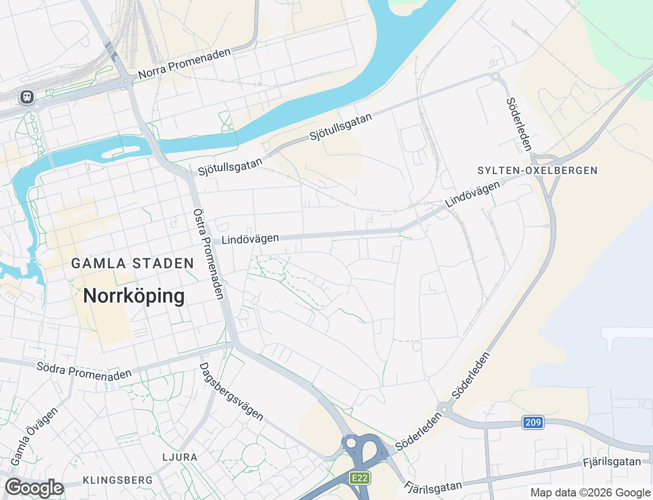 Karta över Kungsladugatan 8 i 43 Norrköping