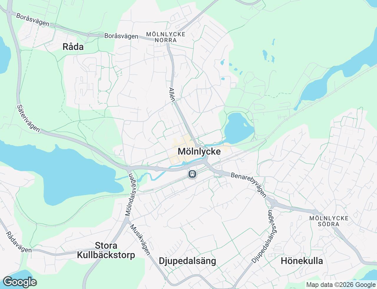 Karta över Lennart Kvarnströms Plats 9 i 30 Mölnlycke