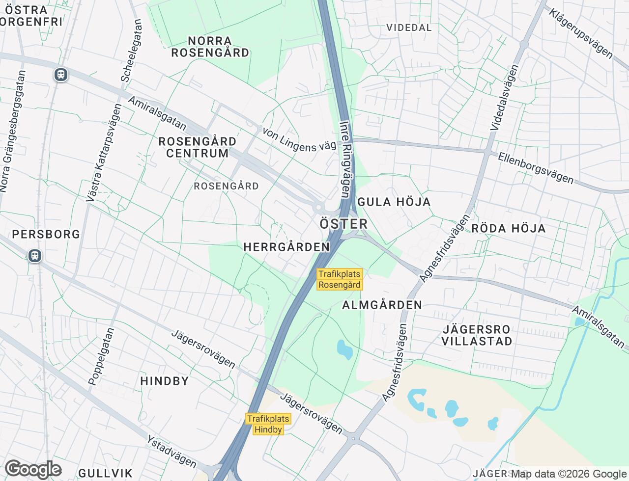Karta över Ramels väg 79 i 69 Malmö