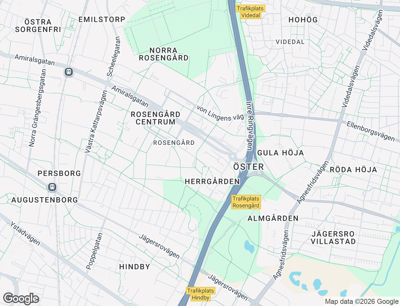 Karta över Ramels väg 3 i 68 Malmö