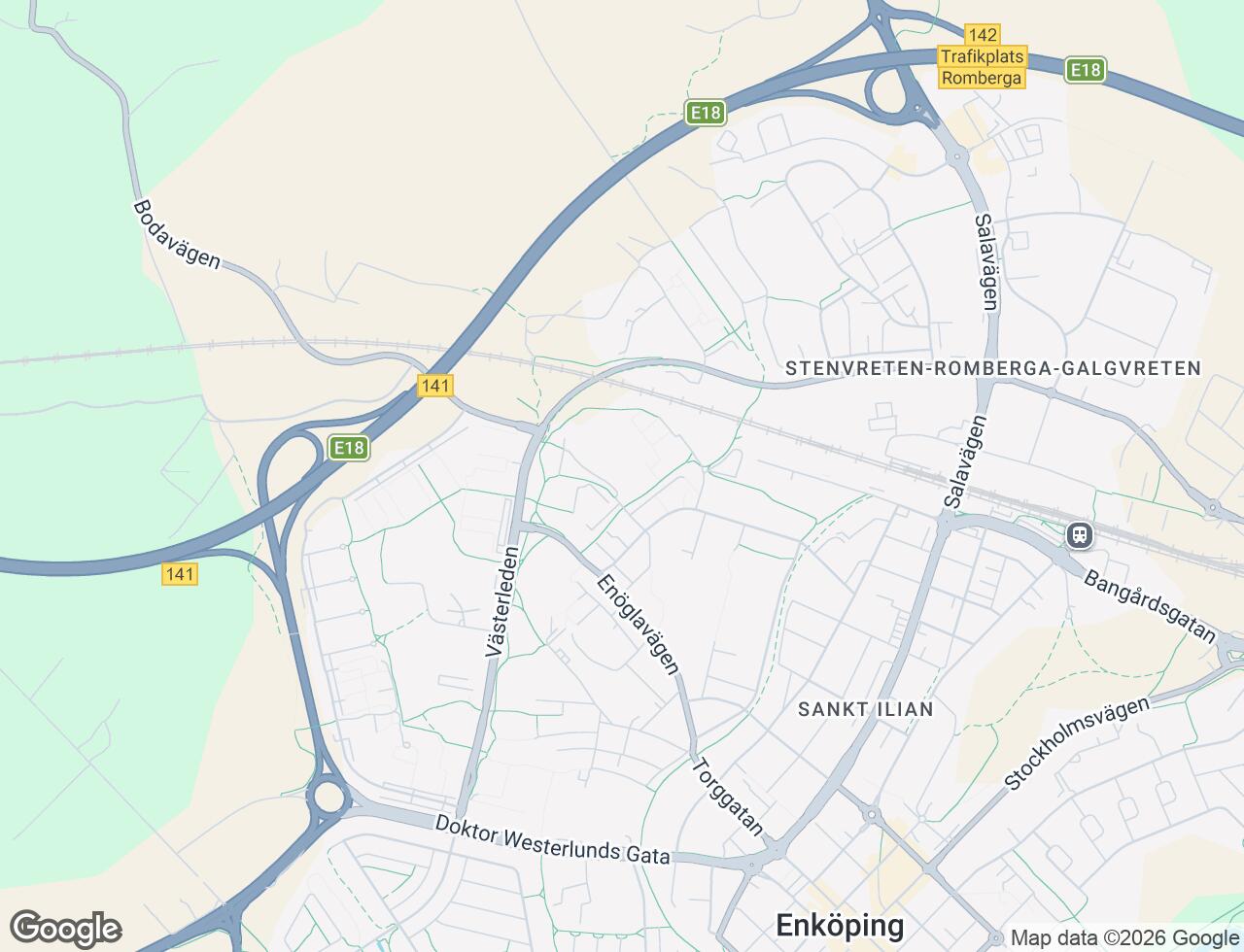 Karta över Örtagatan 8 i 32 Enköping