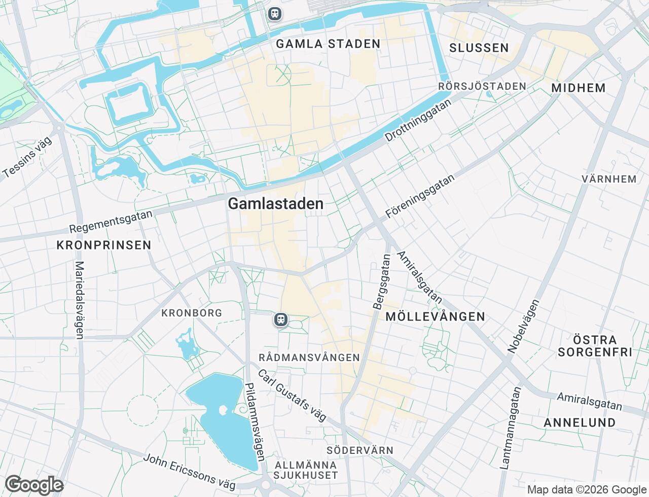 Karta över Lugna gatan 10 i 60 Malmö