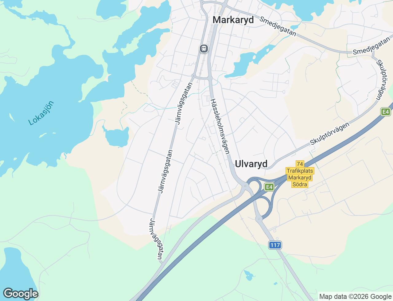 Karta över Kaplansgatan 7O i 33 Markaryd
