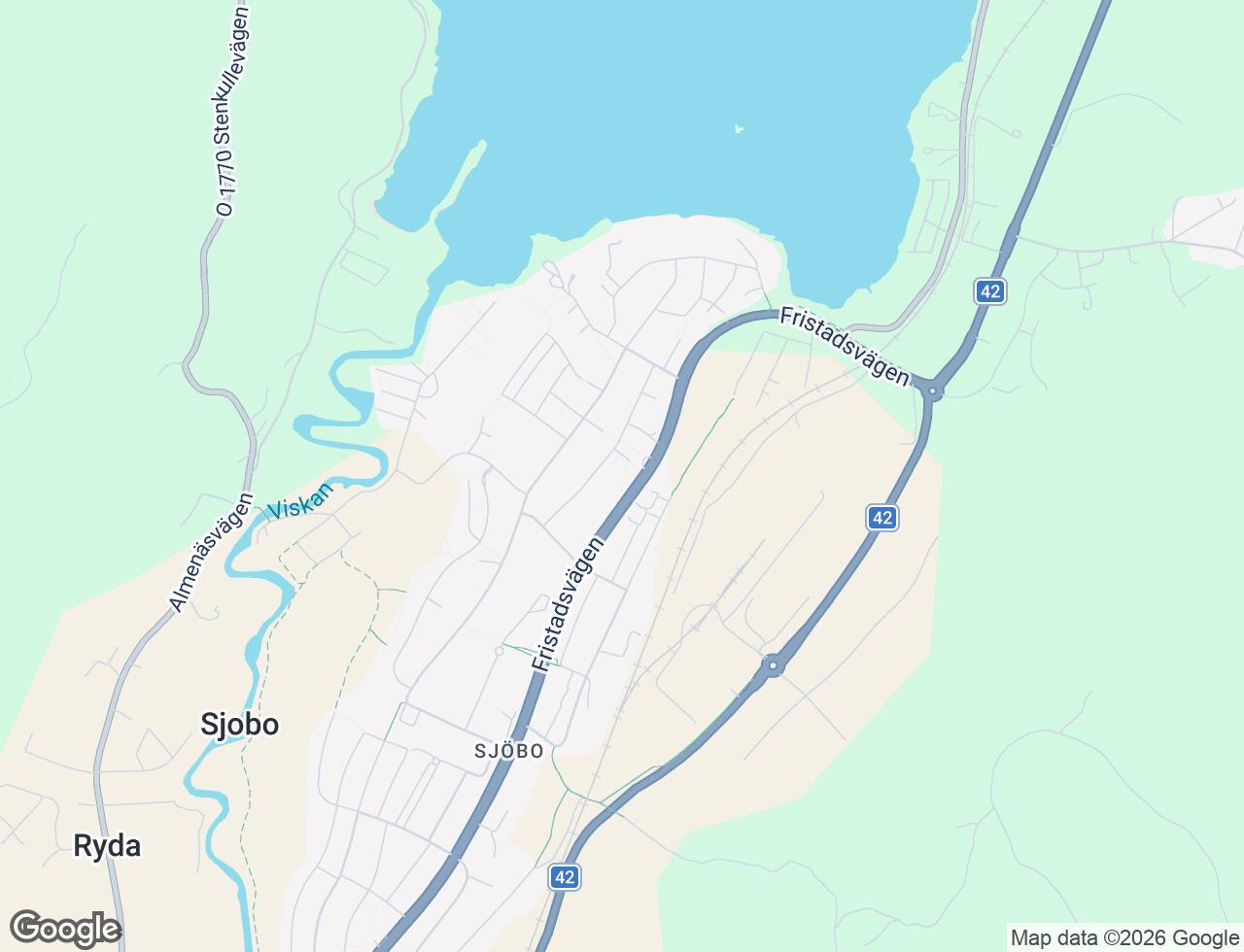 Karta över Ekängsgatan 42 i 48 Borås