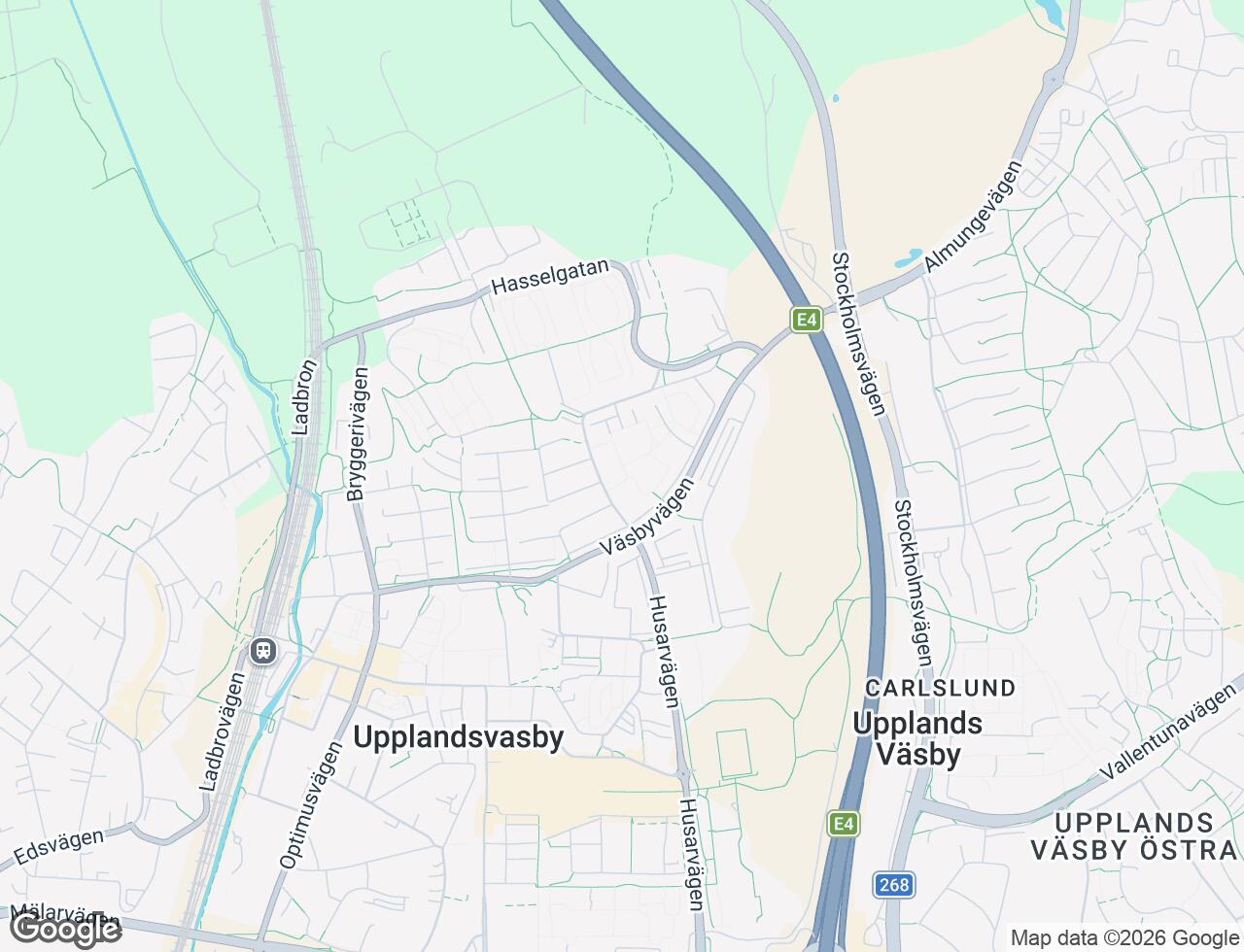 Karta över Hammarbyvägen 14 i 36 Upplands Väsby