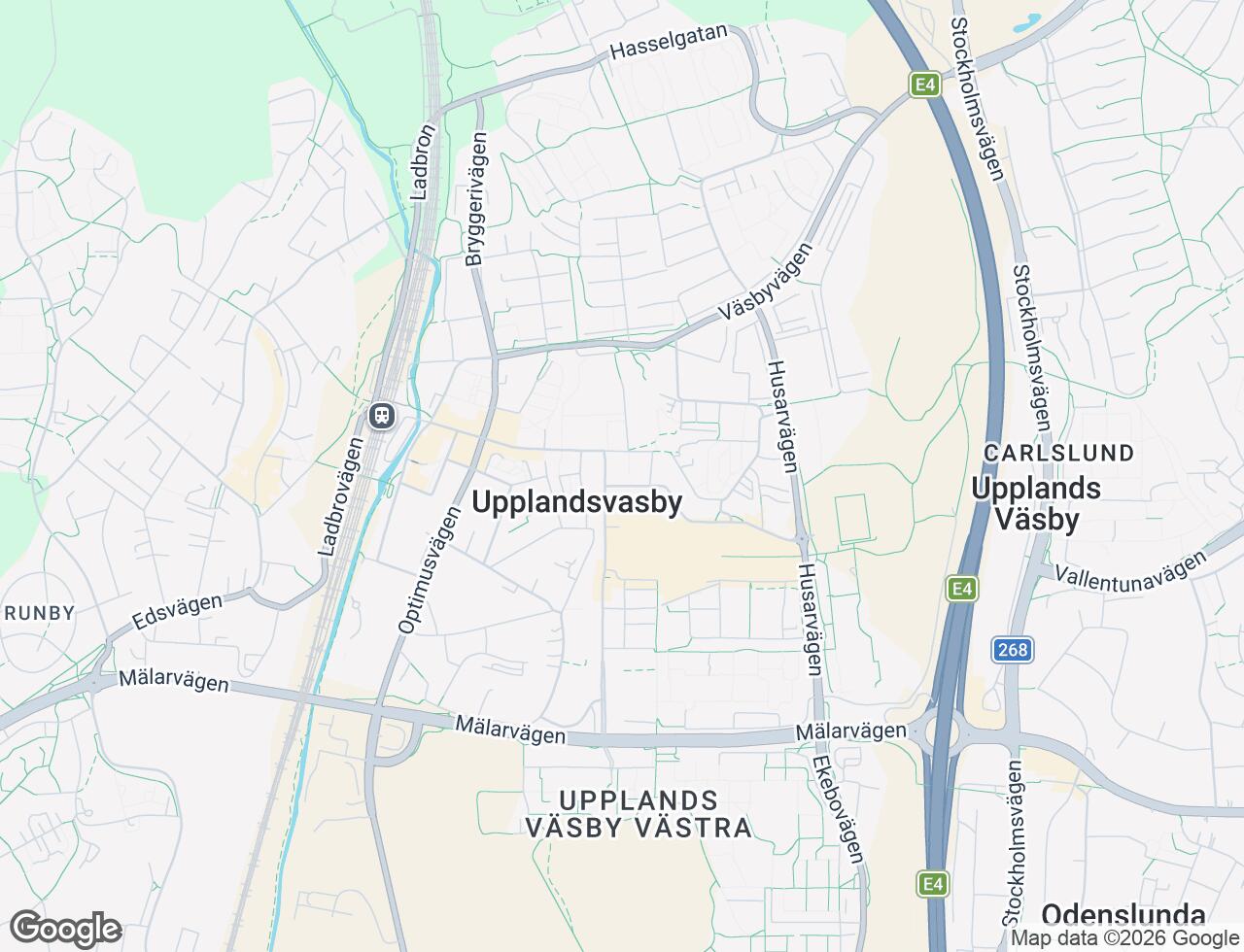 Karta över Kyrkvägen 28 i 74 Upplands Väsby