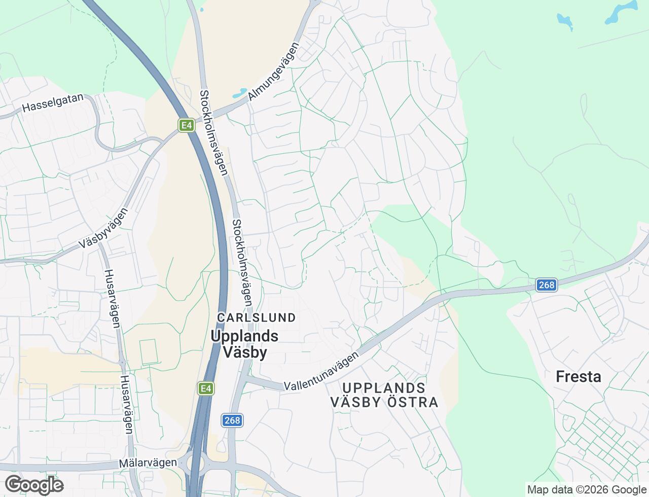Karta över Solbergsvägen 31 i 57 Upplands Väsby