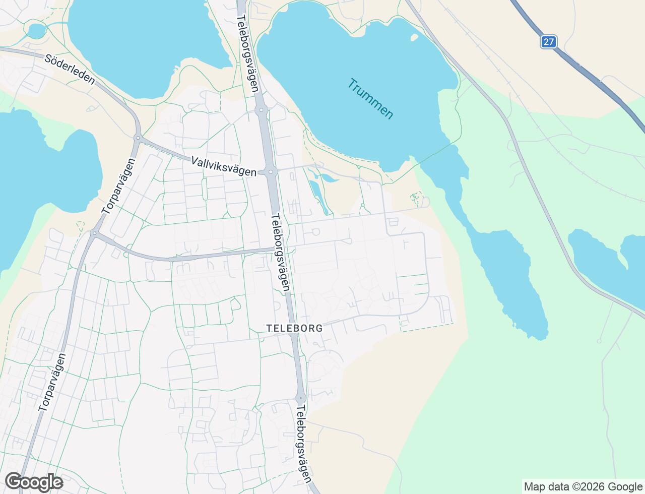 Karta över P G Vejdes väg 8 i 52 Växjö