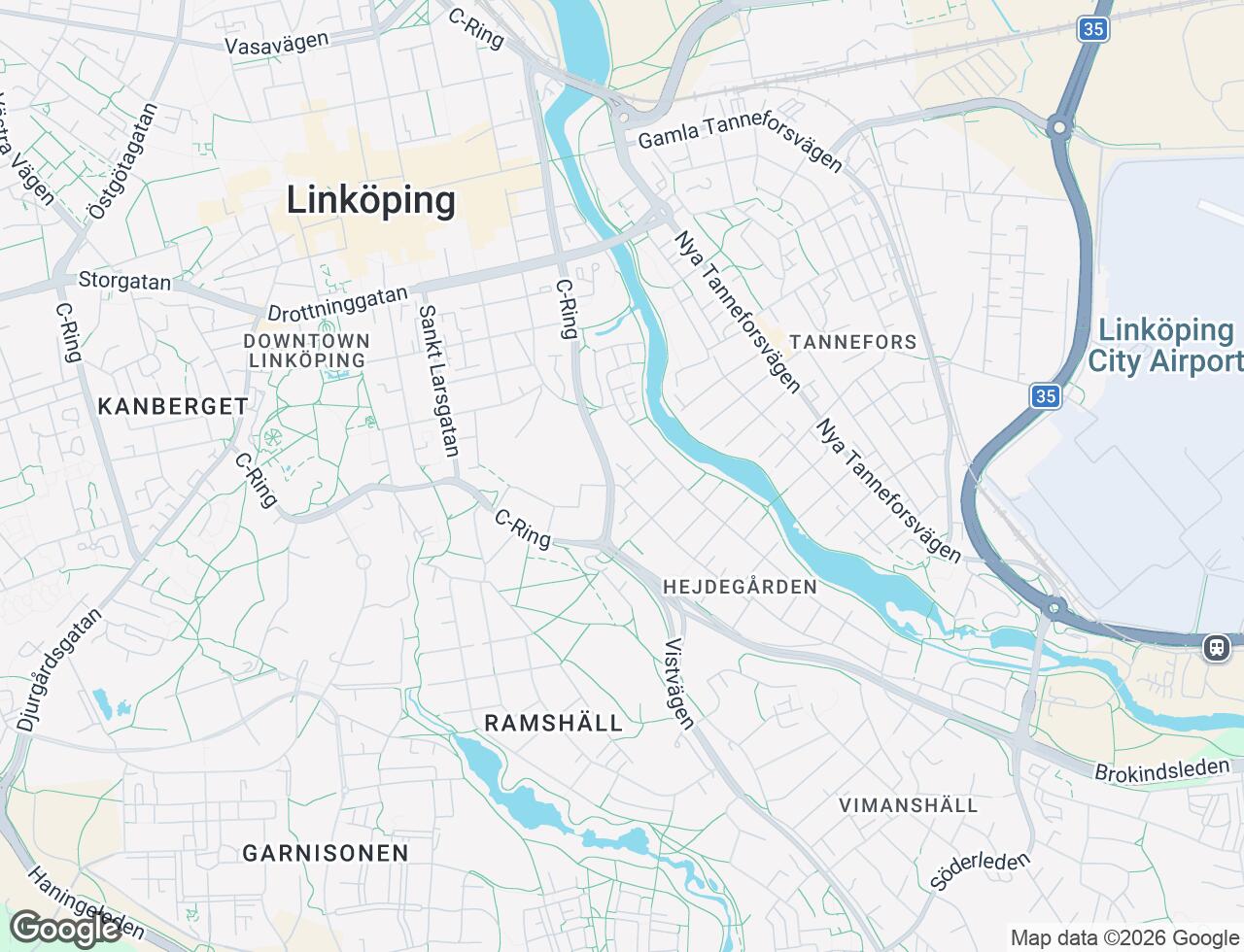 Karta över Valhallagatan 41 i 43 Linköping