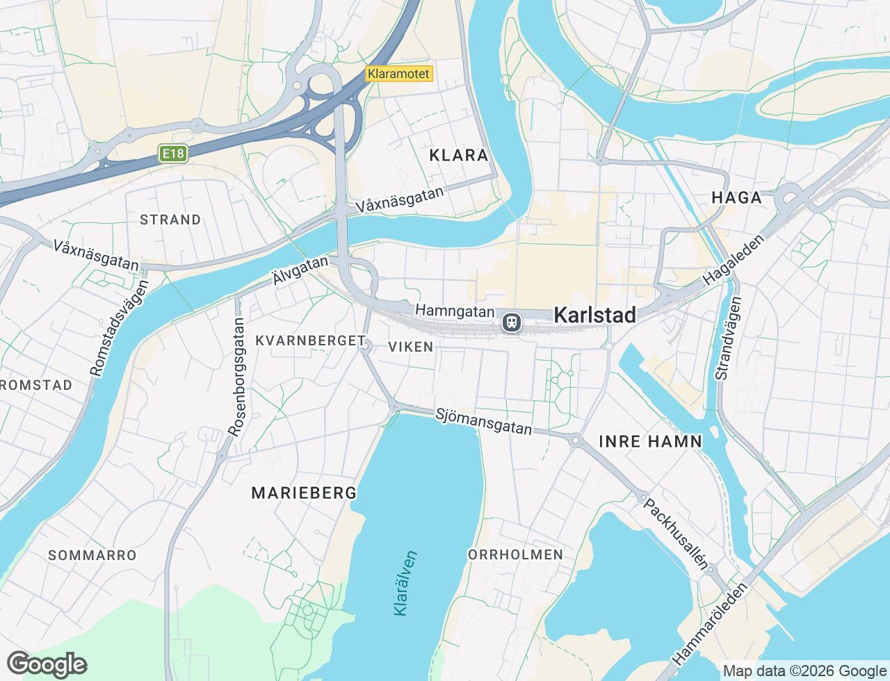 Karta över Vikengatan 16D i 26 Karlstad