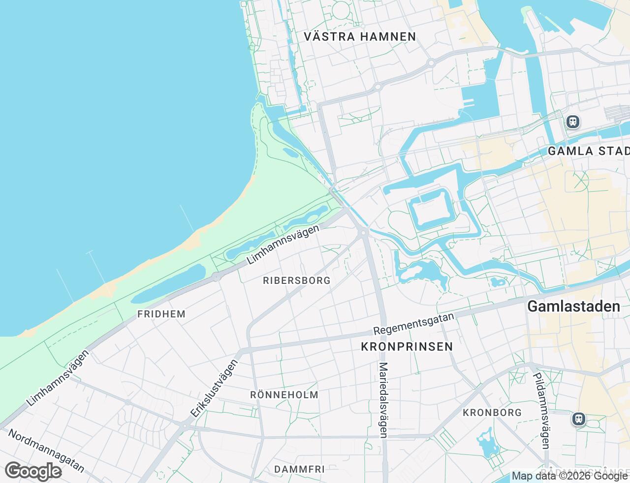 Karta över Roslins väg 20A i 55 Malmö