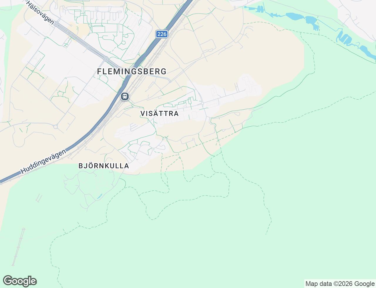Karta över Småbrukets Backe 37 i 58 Huddinge