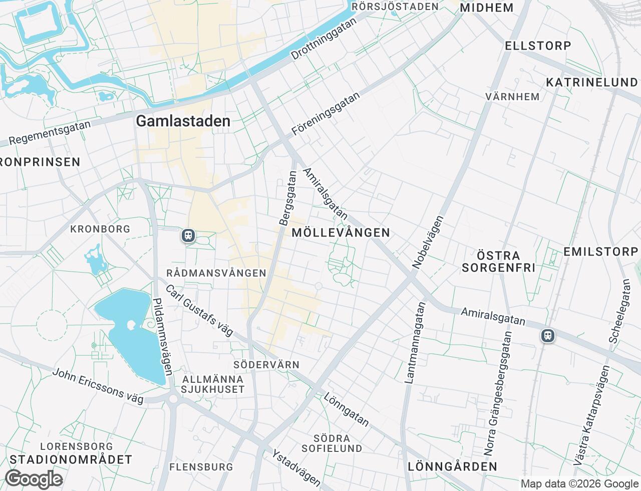 Karta över Friisgatan 41 i 53 Malmö