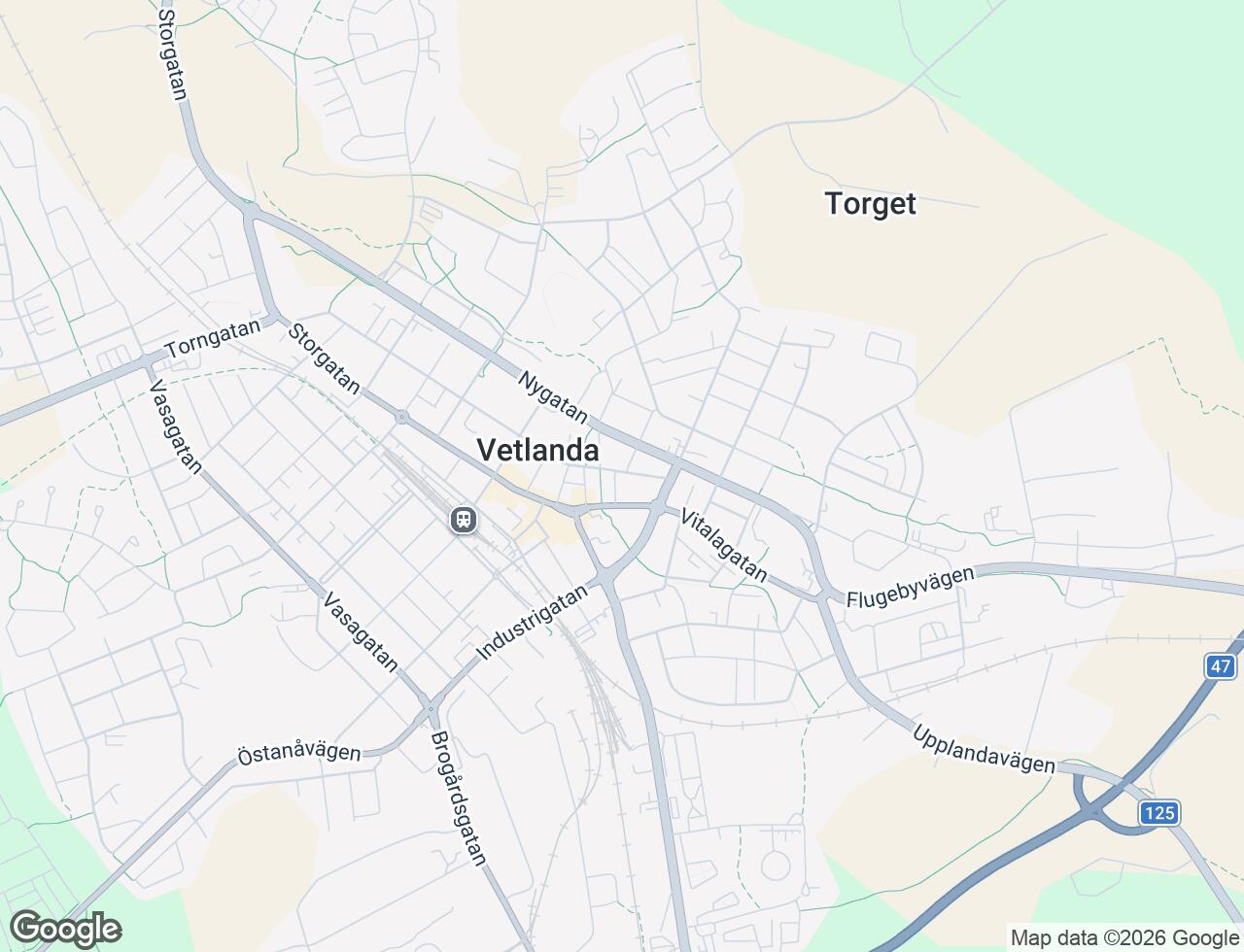Karta över Kyrkogatan 7B i 32 Vetlanda
