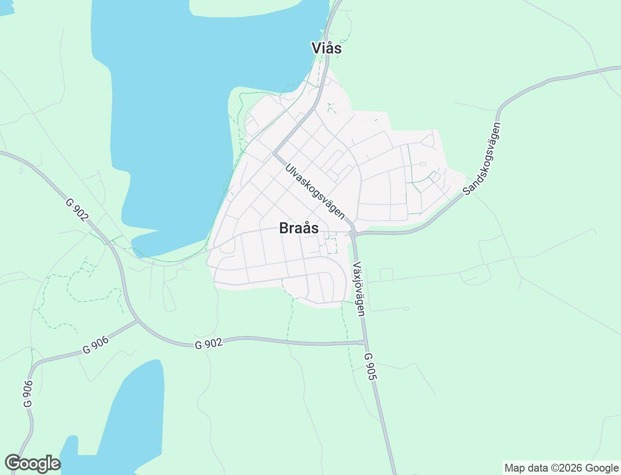 Karta över Rönnvägen 1B i 41 Braås