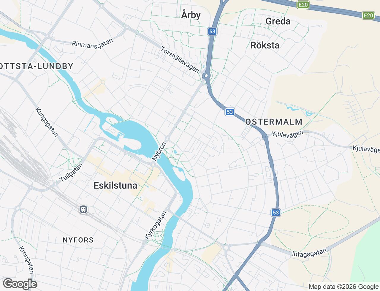 Karta över Törnerosgatan 4B i 43 Eskilstuna