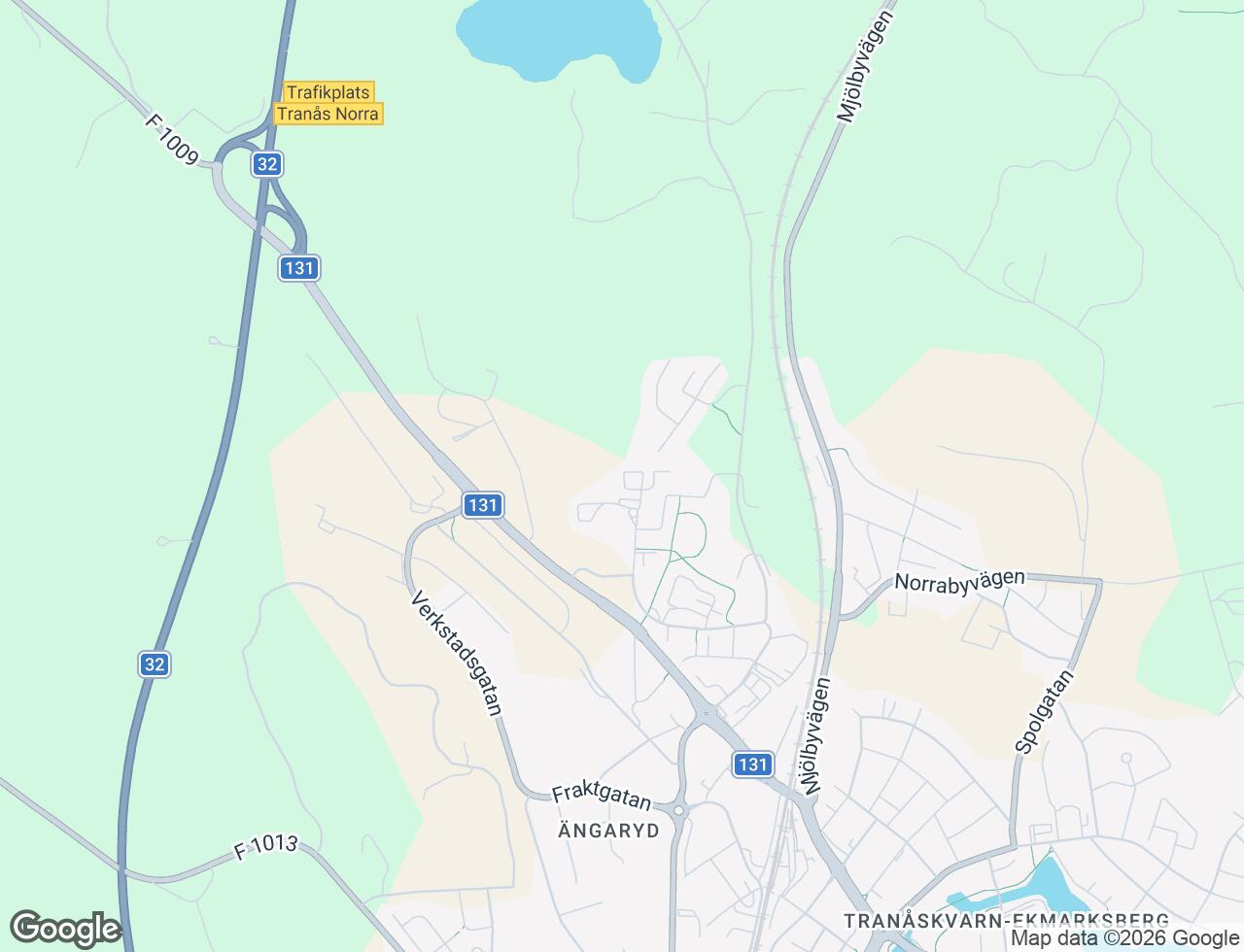 Karta över Beckhemsvägen 30 i 42 Tranås