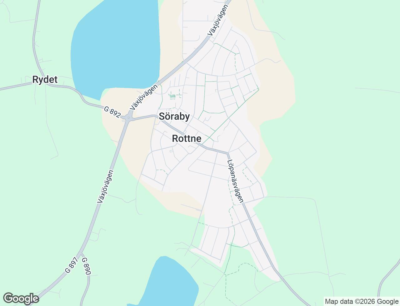 Karta över Fabriksvägen 2A i 40 Rottne