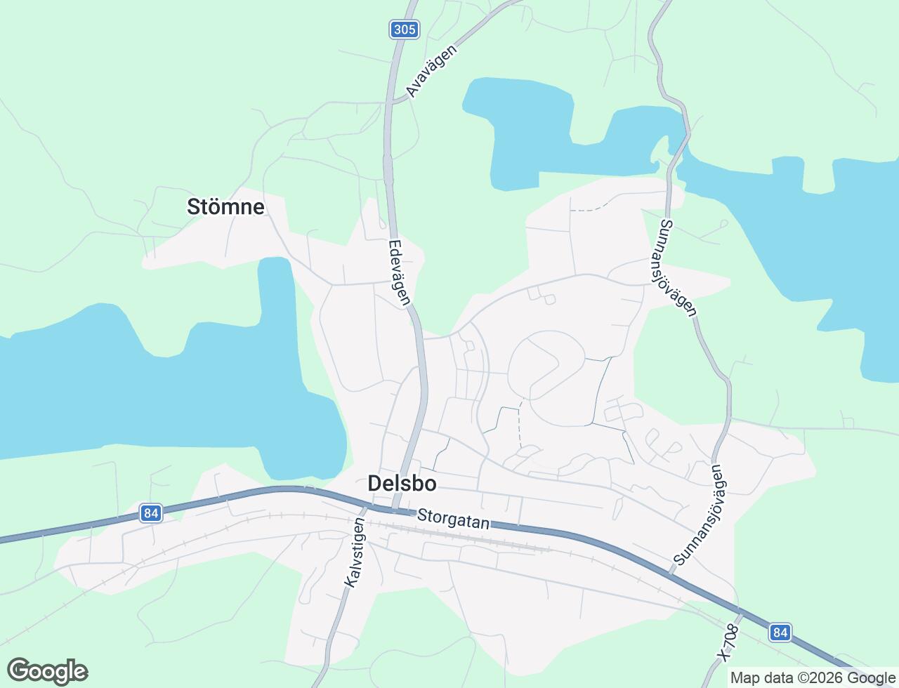 Karta över Smedjegatan 10B i 70 Delsbo