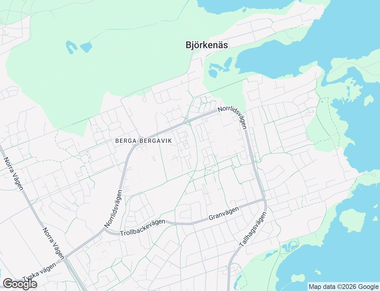 Karta över Två Systrars väg 9A i 57 Kalmar