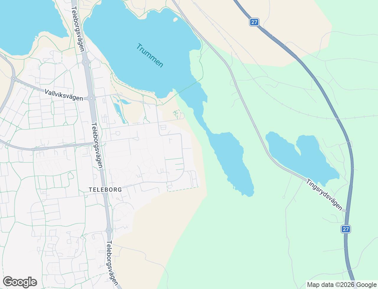 Karta över Stallvägen 48 i 56 Växjö