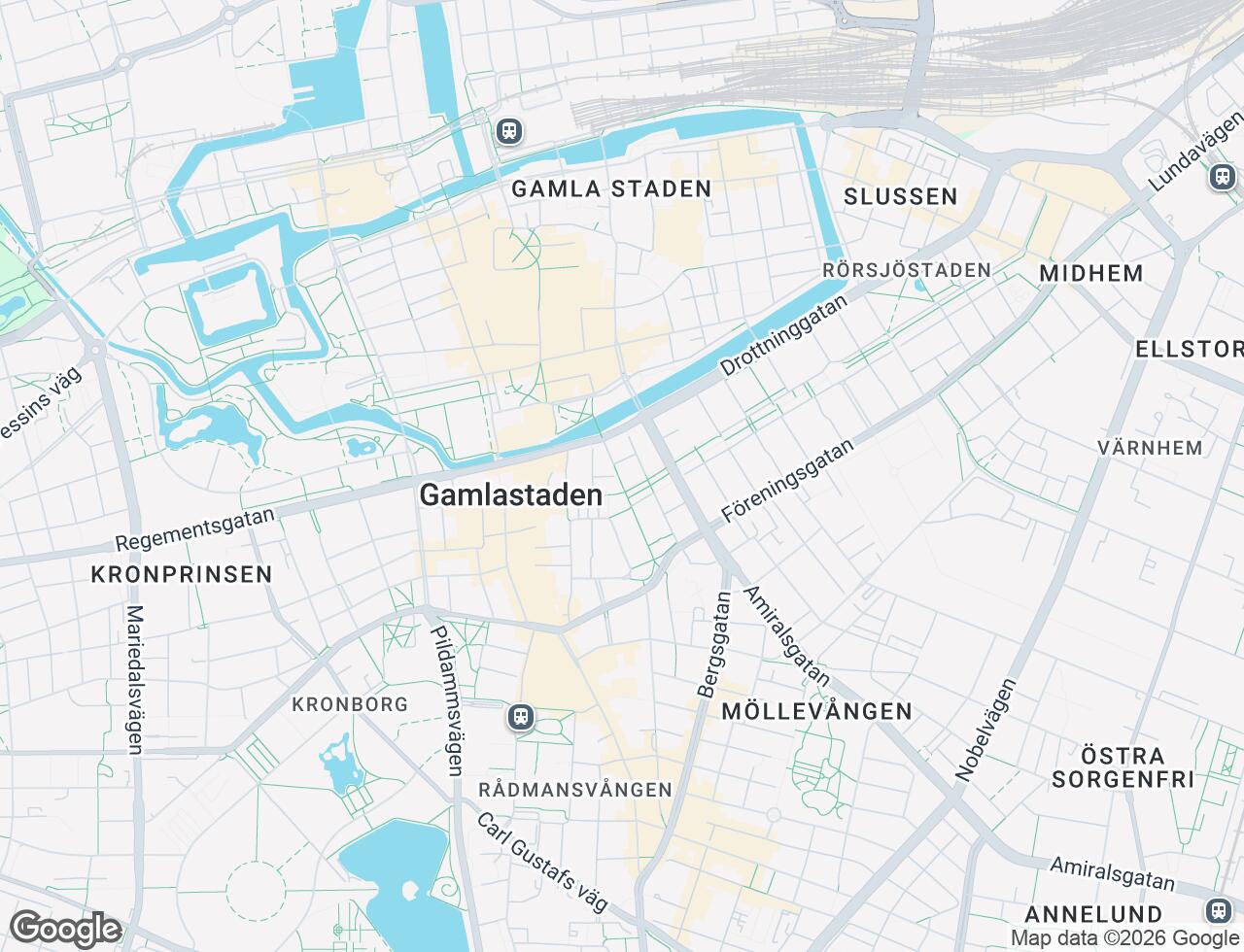 Karta över Kaptensgatan 10 i 41 Malmö