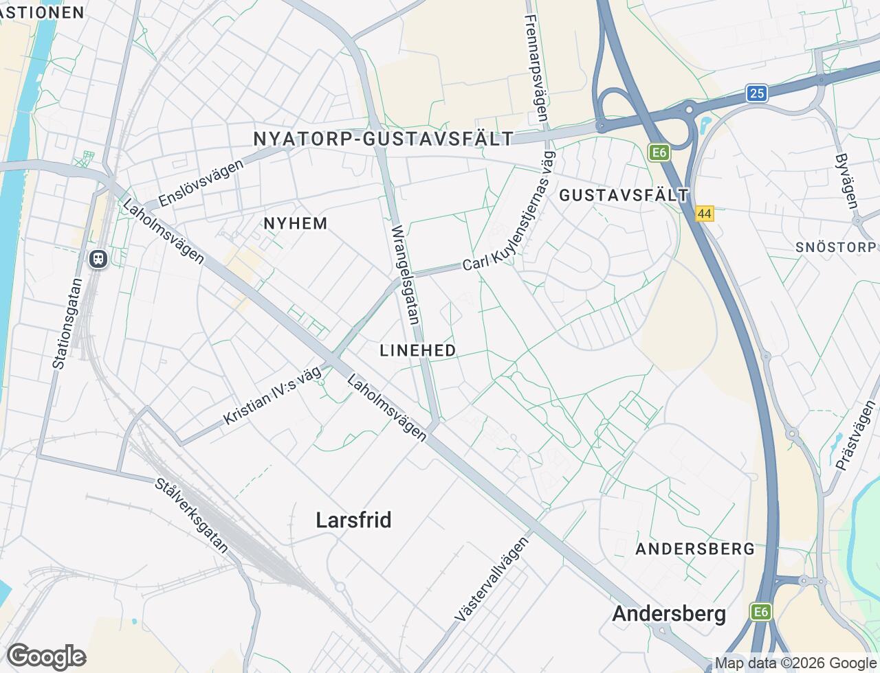 Karta över Hemmansvägen 40 i 52 Halmstad