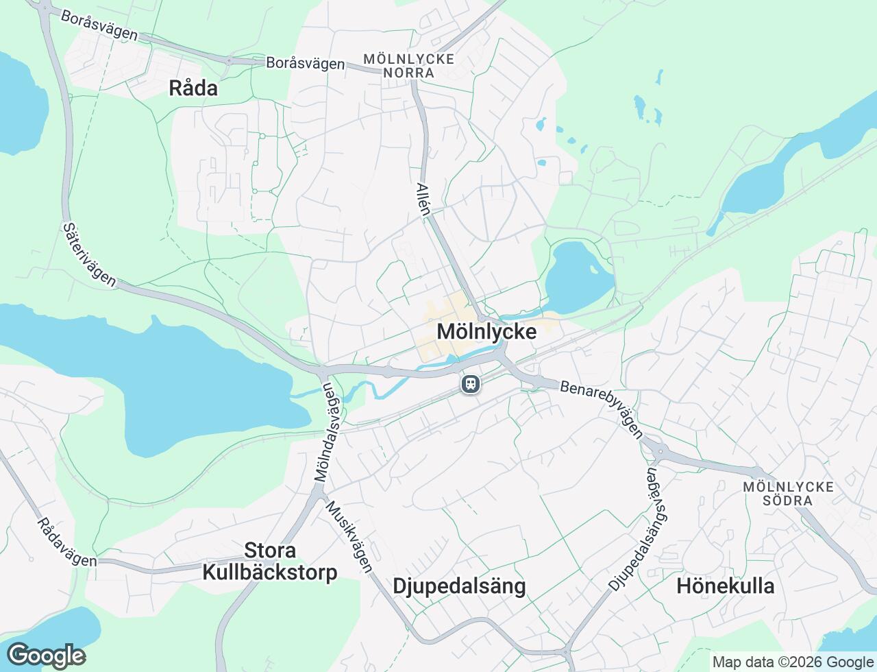 Karta över Biblioteksgatan 9 i 30 Mölnlycke