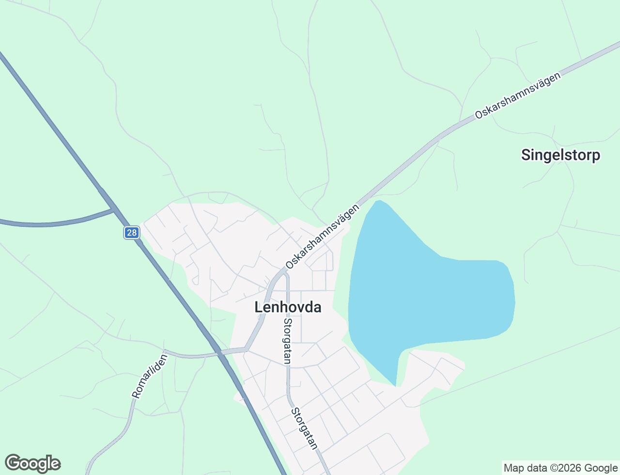 Karta över Gripagårdsvägen 6A i 41 Lenhovda