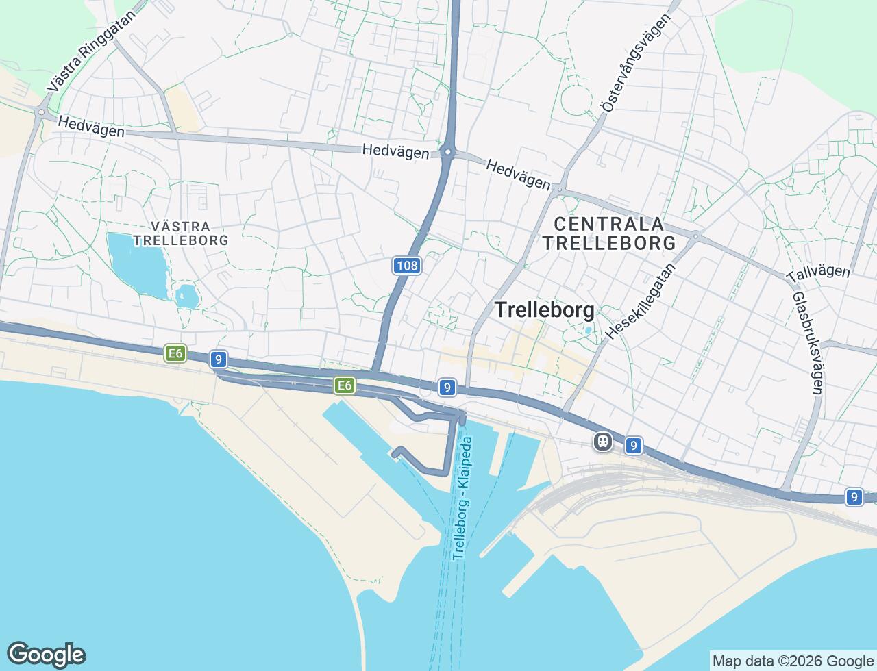 Karta över Ehrenbuschsgatan 7B i 43 Trelleborg