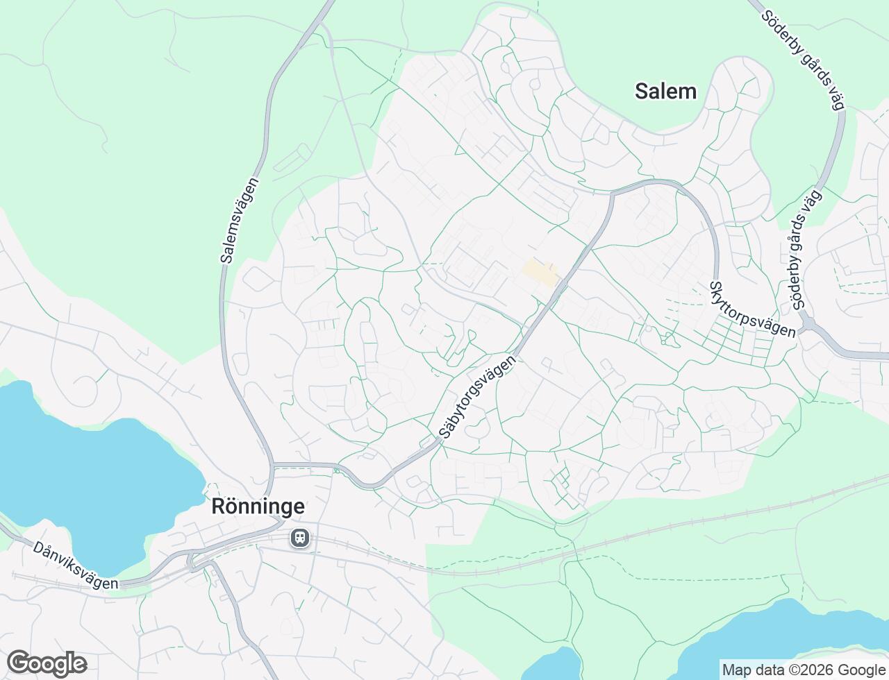 Karta över Bergsvägen 23 i 31 Rönninge