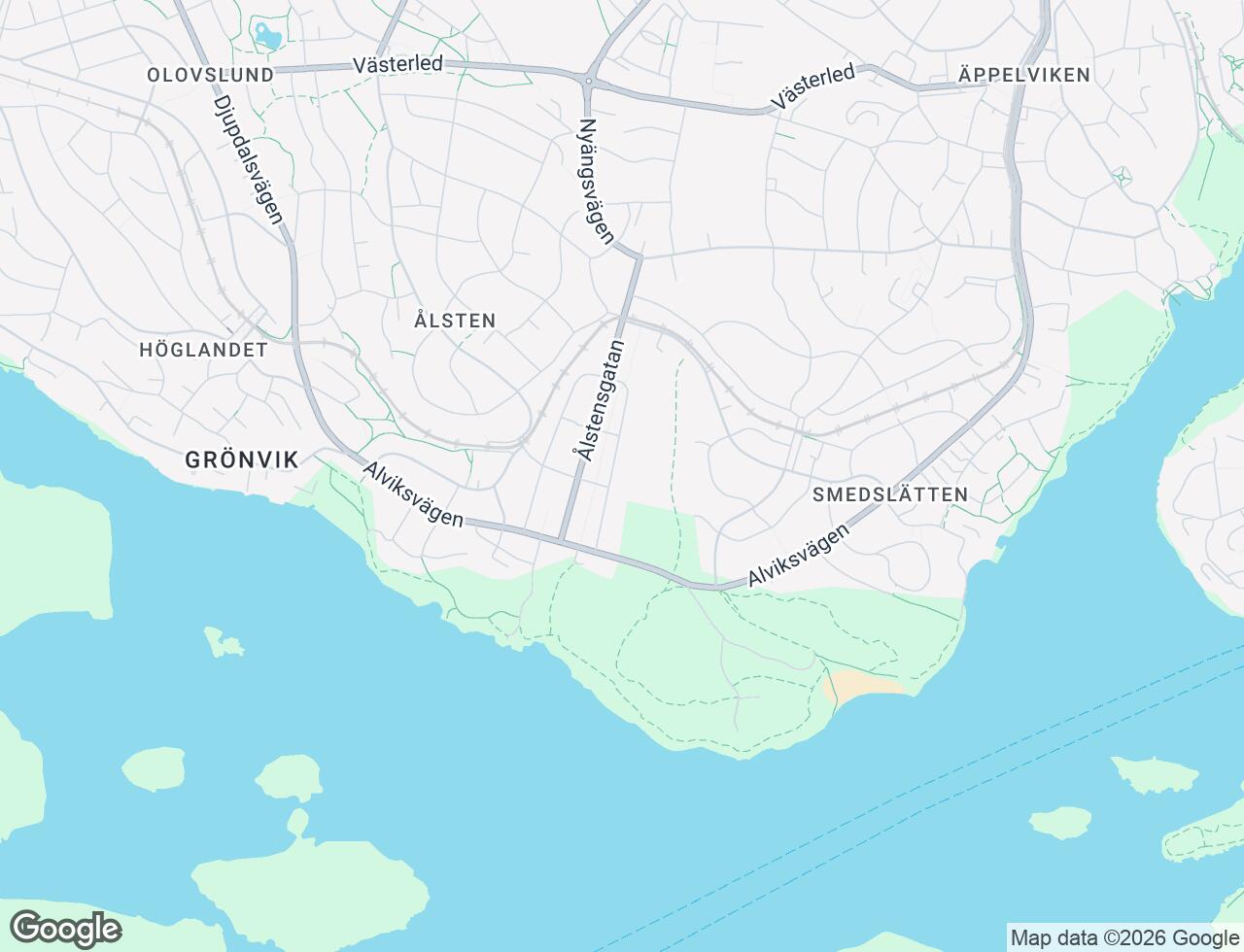 Karta över Storskogsvägen 23 i 65 Bromma