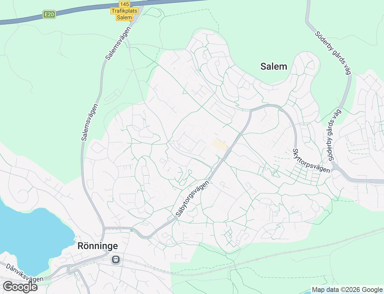 Karta över Fredriksbergsvägen 9 i 31 Rönninge