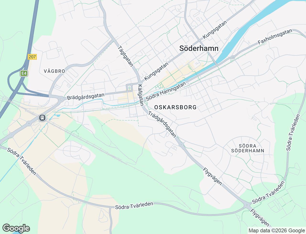 Karta över Trädgårdsgatan 4 i 32 Söderhamn