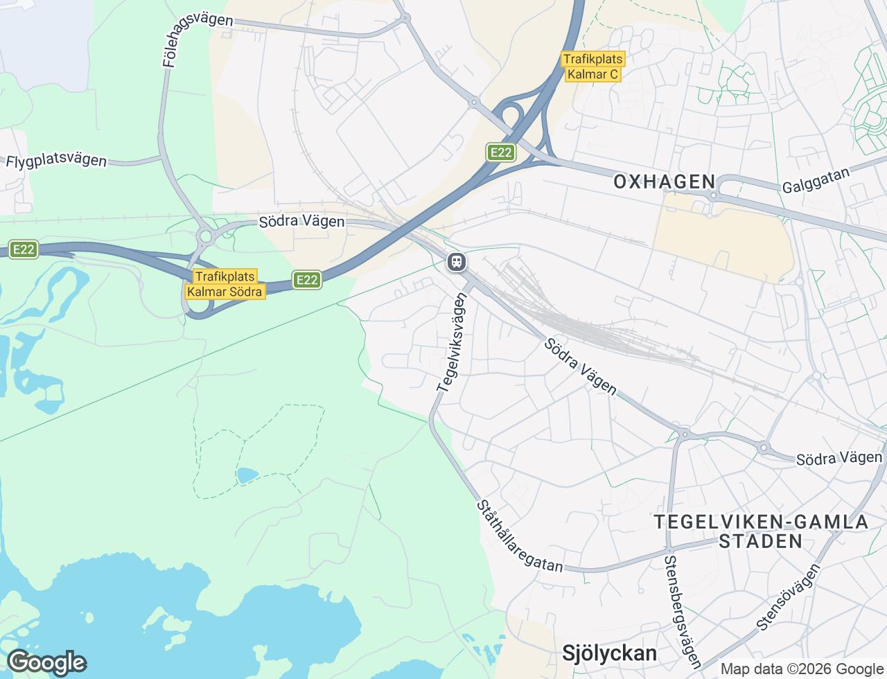 Karta över Tegelviksvägen 9A i 43 Kalmar