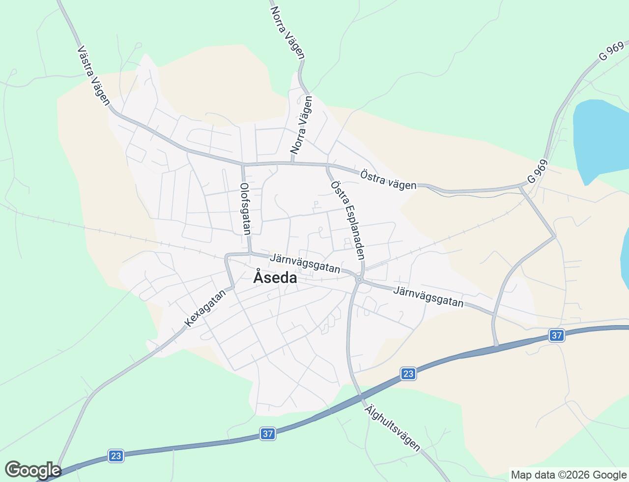 Karta över Lärkgatan 6B i 70 Åseda